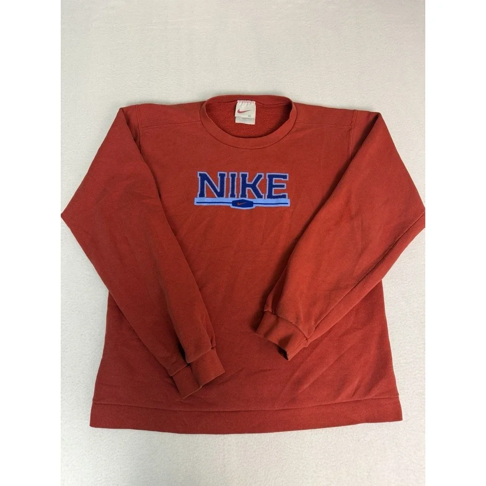 Vintage 90's Nike White Tag Graphic Print Crewneck Size: Large‎ Made In USA